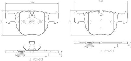 Brembo P44012N - Komplet Pločica, disk-kočnica www.molydon.hr