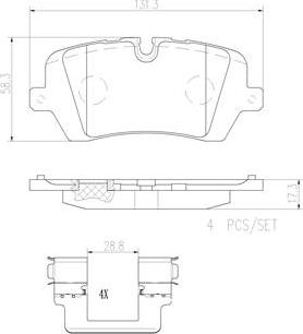 Brembo P44021N - Komplet Pločica, disk-kočnica www.molydon.hr