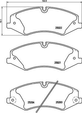 Brembo P 44 022 - Komplet Pločica, disk-kočnica www.molydon.hr