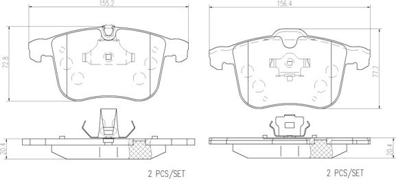 Brembo P59046N - Komplet Pločica, disk-kočnica www.molydon.hr