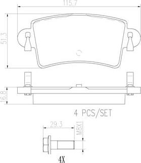 Brembo P59040N - Komplet Pločica, disk-kočnica www.molydon.hr