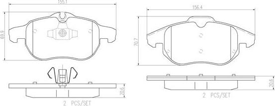 Brembo P59043N - Komplet Pločica, disk-kočnica www.molydon.hr