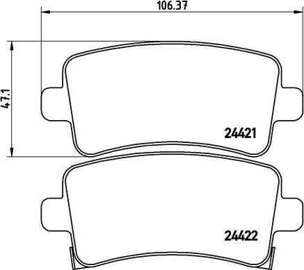 Brembo P 59 059 - Komplet Pločica, disk-kočnica www.molydon.hr