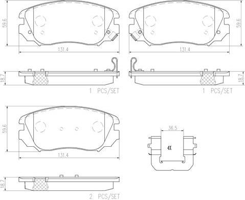 Brembo P59054N - Komplet Pločica, disk-kočnica www.molydon.hr