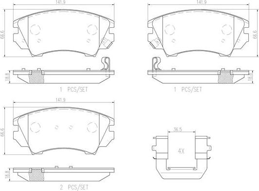 Brembo P59055N - Komplet Pločica, disk-kočnica www.molydon.hr