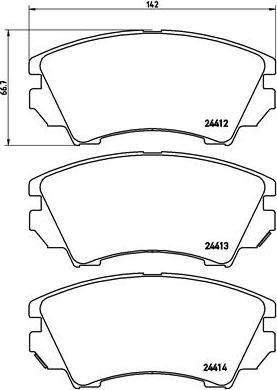 Brembo P 59 055X - Komplet Pločica, disk-kočnica www.molydon.hr