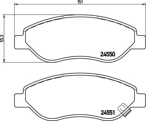 Brembo P 59 053 - Komplet Pločica, disk-kočnica www.molydon.hr