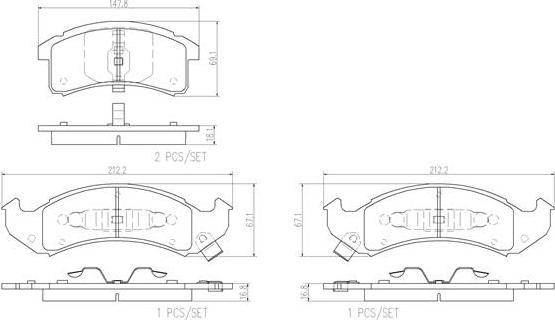 Brembo P59062N - Komplet Pločica, disk-kočnica www.molydon.hr