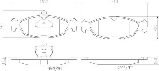 Brembo P59011N - Komplet Pločica, disk-kočnica www.molydon.hr