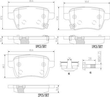 Brembo P59086N - Komplet Pločica, disk-kočnica www.molydon.hr