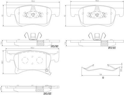 Brembo P59083N - Komplet Pločica, disk-kočnica www.molydon.hr