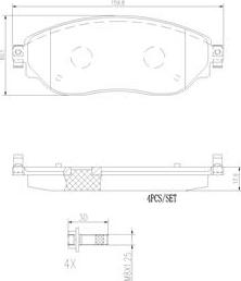 Brembo P59082N - Komplet Pločica, disk-kočnica www.molydon.hr