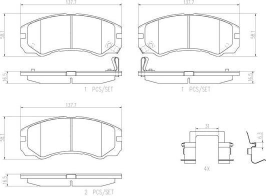 Brembo P59020N - Komplet Pločica, disk-kočnica www.molydon.hr