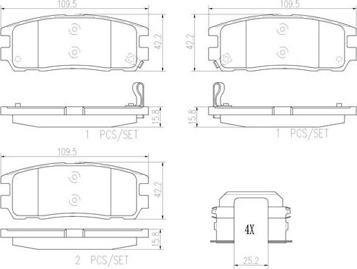 Brembo P59021N - Komplet Pločica, disk-kočnica www.molydon.hr