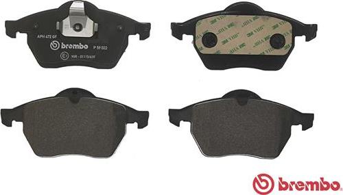 Brembo P 59 022 - Komplet Pločica, disk-kočnica www.molydon.hr