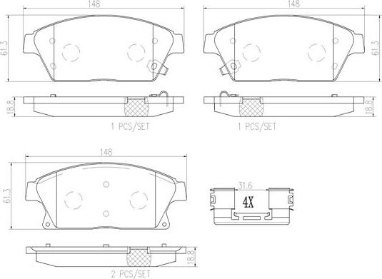 Brembo P59077N - Komplet Pločica, disk-kočnica www.molydon.hr