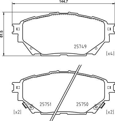 Brembo P 54 065 - Komplet Pločica, disk-kočnica www.molydon.hr