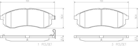 Brembo P54033N - Komplet Pločica, disk-kočnica www.molydon.hr