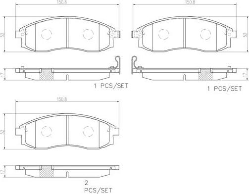 Brembo P54032N - Komplet Pločica, disk-kočnica www.molydon.hr