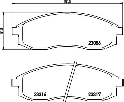 Brembo P 54 032 - Komplet Pločica, disk-kočnica www.molydon.hr