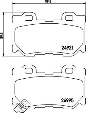 Brembo P 56 095 - Komplet Pločica, disk-kočnica www.molydon.hr