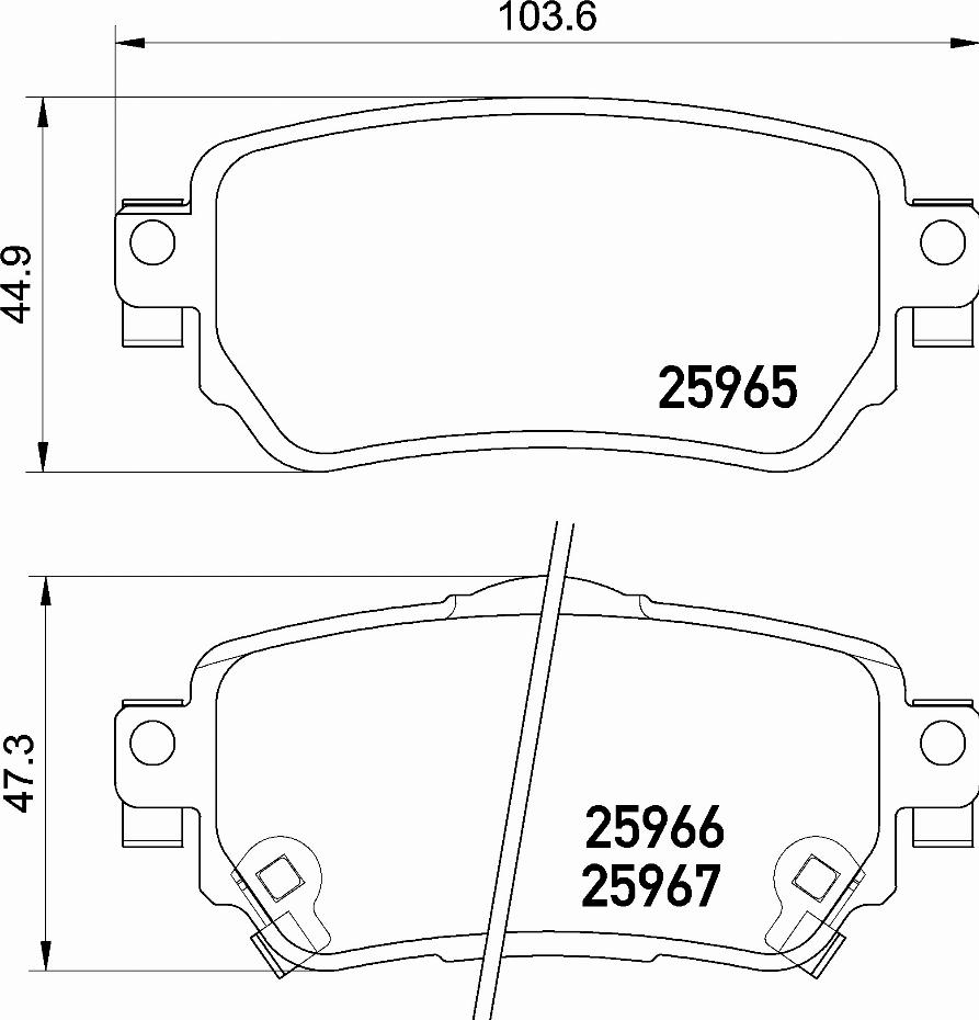 Brembo P 56 098E - Komplet Pločica, disk-kočnica www.molydon.hr