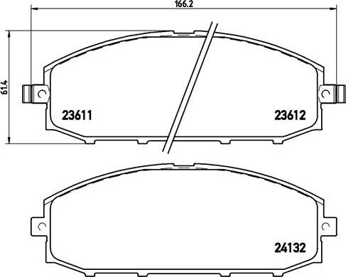 Brembo P 56 041 - Komplet Pločica, disk-kočnica www.molydon.hr