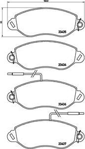 Brembo P 56 042 - Komplet Pločica, disk-kočnica www.molydon.hr