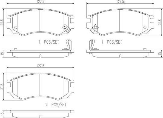 Brembo P56055N - Komplet Pločica, disk-kočnica www.molydon.hr