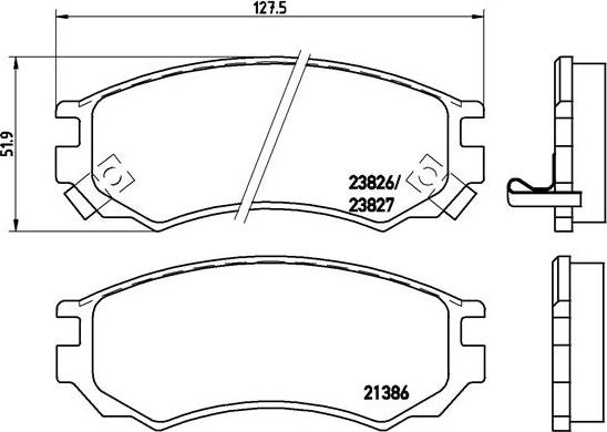 Brembo P 56 055 - Komplet Pločica, disk-kočnica www.molydon.hr