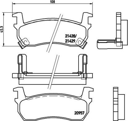 Brembo P 56 057 - Komplet Pločica, disk-kočnica www.molydon.hr