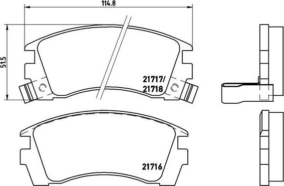 Brembo P 56 064 - Komplet Pločica, disk-kočnica www.molydon.hr