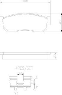 Brembo P56011N - Komplet Pločica, disk-kočnica www.molydon.hr