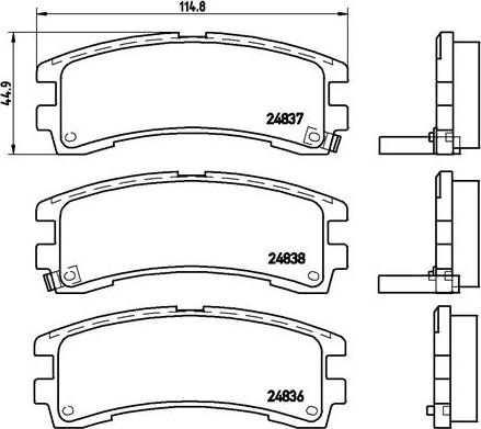 Brembo P 56 017 - Komplet Pločica, disk-kočnica www.molydon.hr