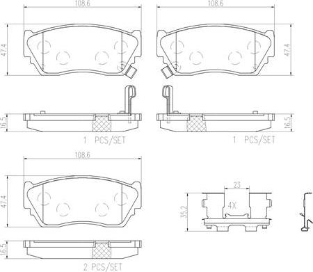 Brembo P56027N - Komplet Pločica, disk-kočnica www.molydon.hr