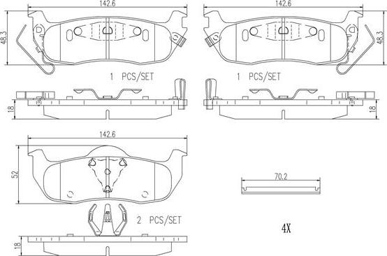 Brembo P56074N - Komplet Pločica, disk-kočnica www.molydon.hr