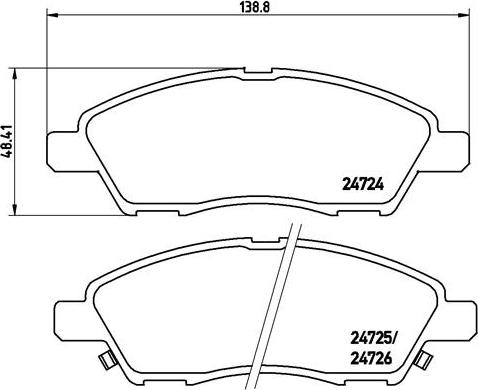 Brembo P 56 070 - Komplet Pločica, disk-kočnica www.molydon.hr