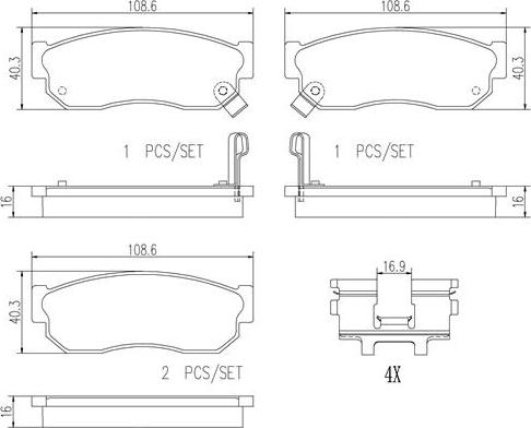 Brembo P56073N - Komplet Pločica, disk-kočnica www.molydon.hr