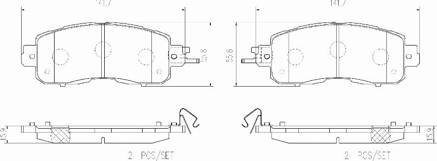 Brembo P 56 104E - Komplet Pločica, disk-kočnica www.molydon.hr