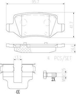 Brembo P50090N - Komplet Pločica, disk-kočnica www.molydon.hr