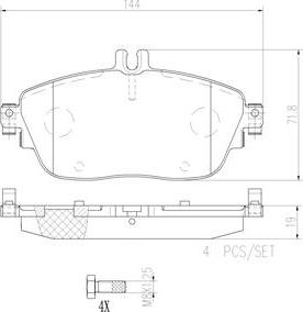 Brembo P50093N - Komplet Pločica, disk-kočnica www.molydon.hr