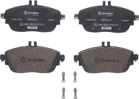 Brembo P 50 093X - Komplet Pločica, disk-kočnica www.molydon.hr