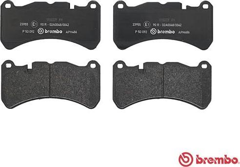 Brembo P 50 092 - Komplet Pločica, disk-kočnica www.molydon.hr