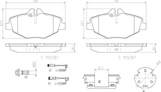 Brembo P50049N - Komplet Pločica, disk-kočnica www.molydon.hr