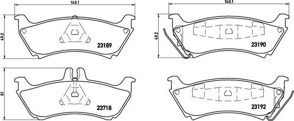 Brembo P 50 044 - Komplet Pločica, disk-kočnica www.molydon.hr