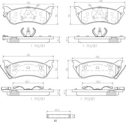 Brembo P50040N - Komplet Pločica, disk-kočnica www.molydon.hr