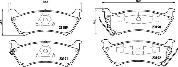 Brembo P 50 040 - Komplet Pločica, disk-kočnica www.molydon.hr