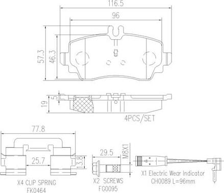 Brembo P50047N - Komplet Pločica, disk-kočnica www.molydon.hr