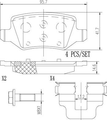 Brembo P50058N - Komplet Pločica, disk-kočnica www.molydon.hr