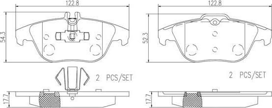 Brembo P50068N - Komplet Pločica, disk-kočnica www.molydon.hr